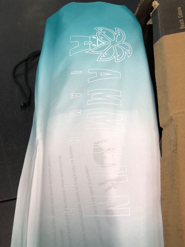 Photo 1 of AMMSUN Beach Cabana,6.2'×6.2' Beach Canopy,Easy Set up and Take Down,Cool Cabana Beach Tent with Sand Pockets,Instant Sun Shelter with Privacy Sunwall,Sky Blue Royal Turquoise