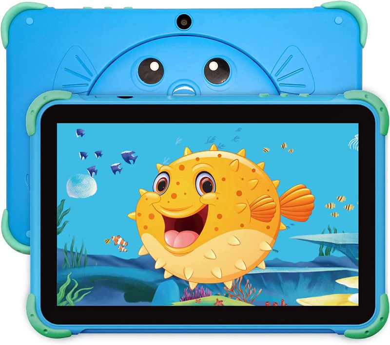 Photo 1 of 10.1 Inch Kids Tablet Android 11 Tablet for Kids 2GB 32GB Toddler Tablet APP Preinstalled & Parent Control Kids Education Children Tablet with WiFi, Dual Camera, Netflix, YouTube, Google Play Store