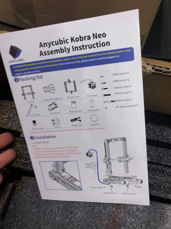 Photo 9 of Anycubic 3D Printer Kobra Neo, Auto Leveling 3D Printers Pre-Installed with High Precision Printing and Easy Model Removal Print Size 8.7x8.7x9.84 inch Anycubic Kobra Neo