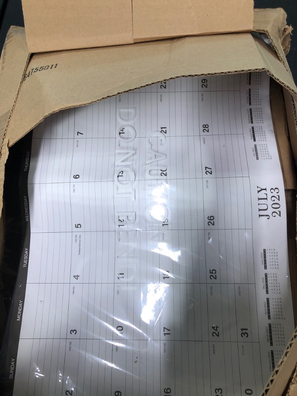 Photo 3 of 2023 Desk Calendar - Desk/Wall Calendar 2023 with Transparent Protector, Jan. 2023 - Dec. 2023 Desk Calendar, Standard, 17" x 22", Perfect for Daily Schedule Planner - Ruled Blocks