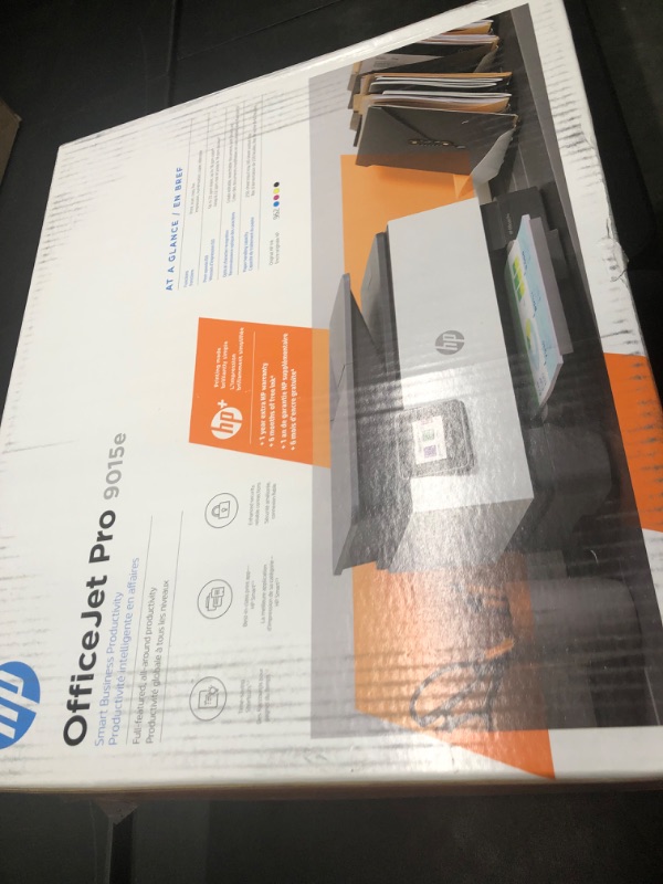 Photo 1 of HP OfficeJet Pro 9015e Wireless Color All-in-One Printer with bonus 6 months Instant ink with HP+ (1G5L3A),Gray