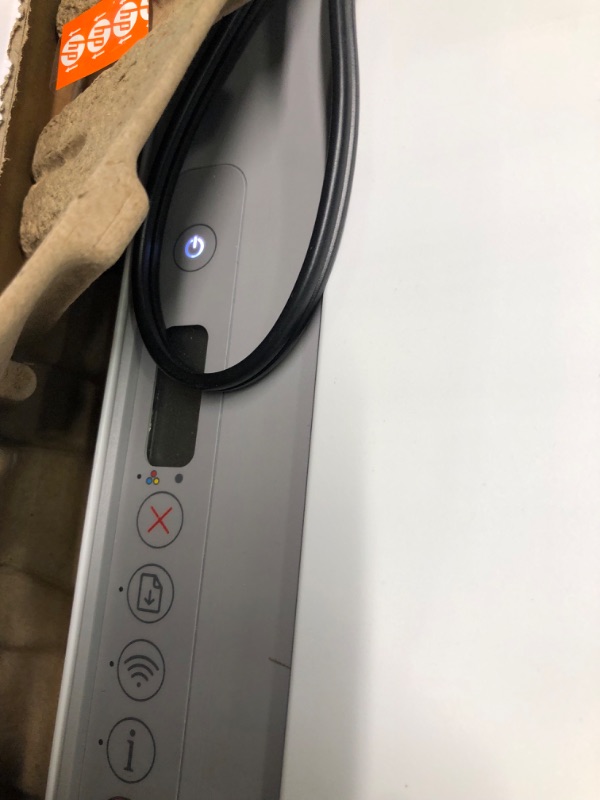 Photo 1 of HP DeskJet 2755e Wireless Color All-in-One Printer with bonus 6 months Instant Ink (26K67A), white