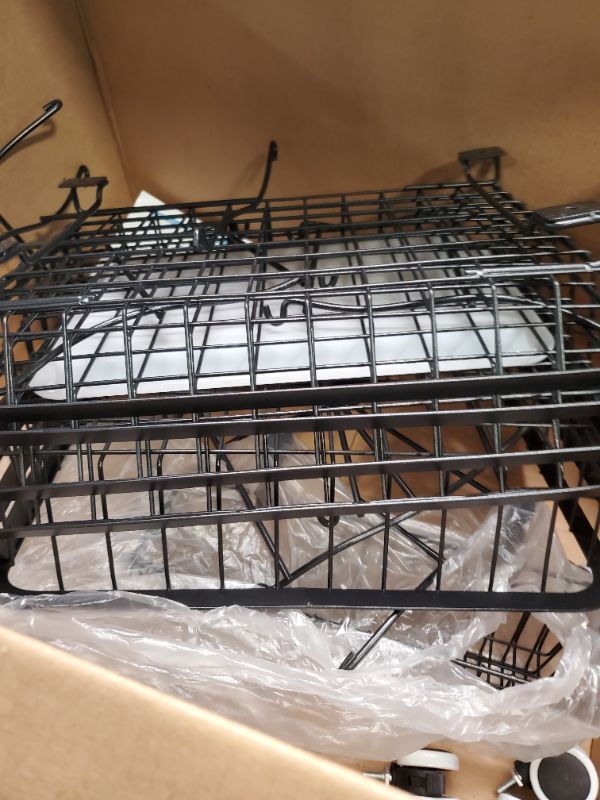 Photo 1 of 6 Tiered Fruit Basket for Kitchen Stackable Wire Baskets with Wheels and Anti Skid Feet Kitchen Storage Cart Bin Snack Stand Fruit and Vegetable Basket Rack for Potato Onion Pantry Organizer