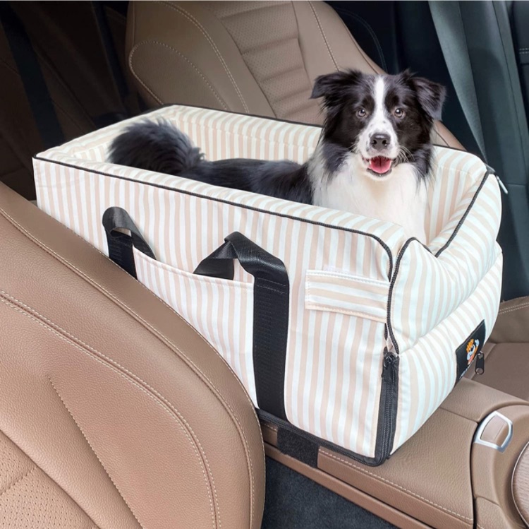 Photo 1 of ABCASTER Dog Console Car Seat for Small Dogs,Center Console Dog Seat with Safety Tethers for Small Pets Up to 12lbs,Suitable for Most Car Deluxe Interactive Pet Seat