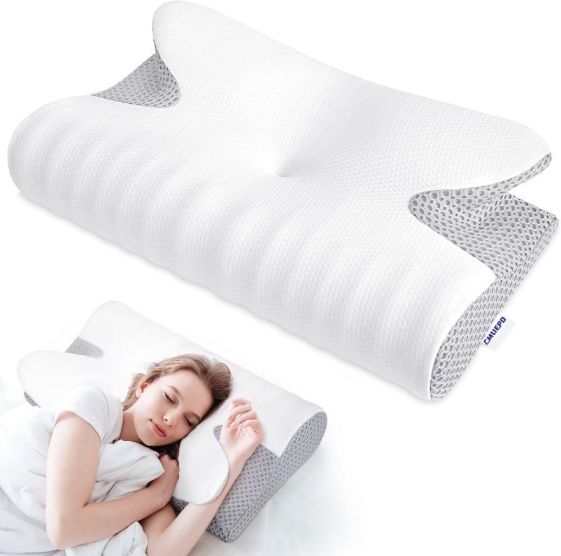 Photo 1 of ,Memory Foam Pillow,Orthopedic Pillow,Contour Pillows for Neck and Shoulder Pain Relief,Ergonomic Neck Pillow for Back and Stomach Sleepers