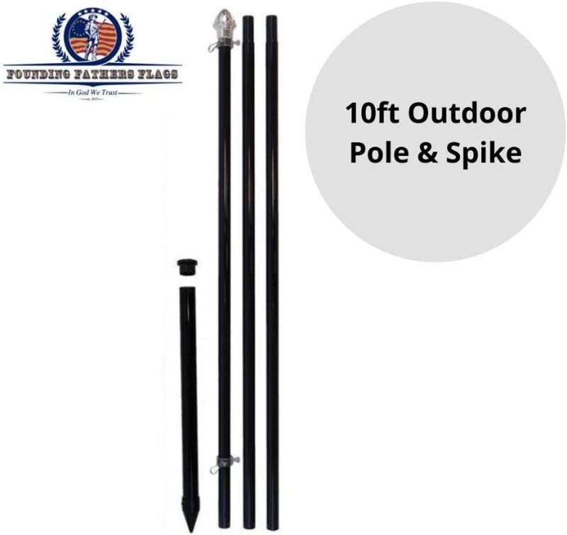 Photo 1 of 25ft Black Flag Pole & Spike - Perfect for Any Outdoor Use!