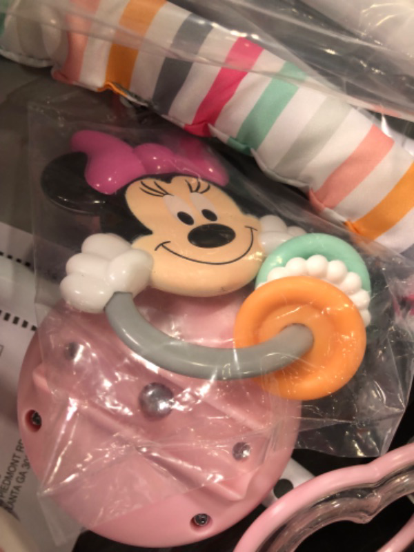 Photo 6 of Bright Starts Disney Baby Minnie Mouse Infant to Toddler Rocker with Vibrations and Removable-Toy Bar - Forever Besties, Newborn +
Style:Minnie Forever Besties