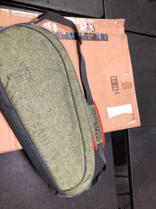 Photo 1 of WILSON Team Tennis Racket Bag - Heather Green and Heather Grey