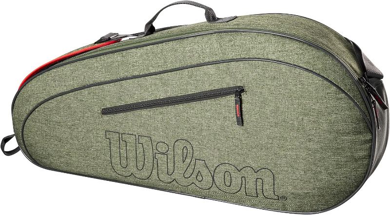 Photo 1 of WILSON Team Tennis Racket Bag - Heather Green and Heather Grey