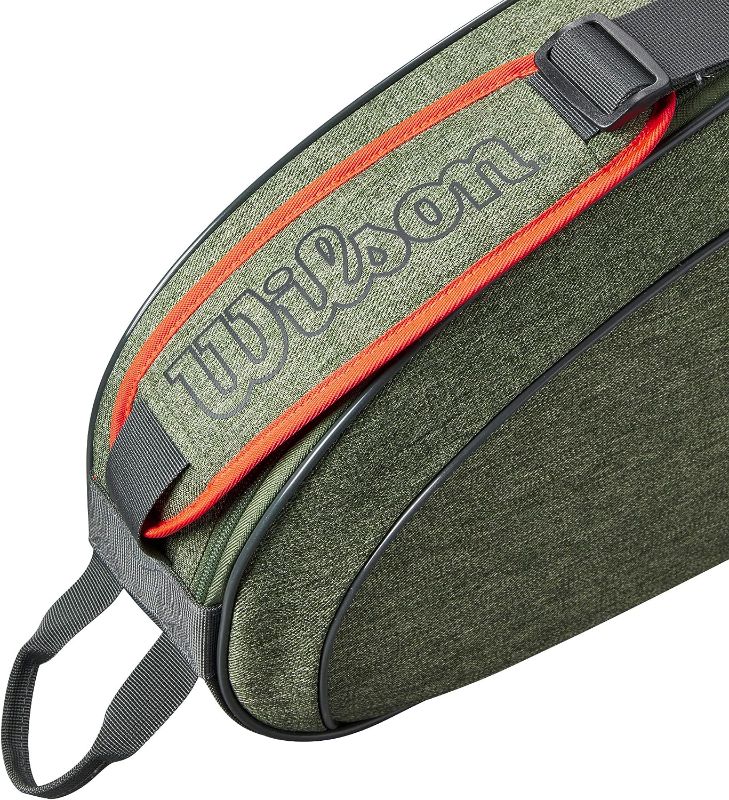 Photo 2 of WILSON Team Tennis Racket Bag - Heather Green and Heather Grey