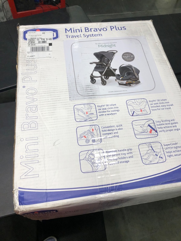 Photo 2 of Chicco Mini Bravo Plus Travel System - Midnight | Navy Mini Bravo Plus Midnight