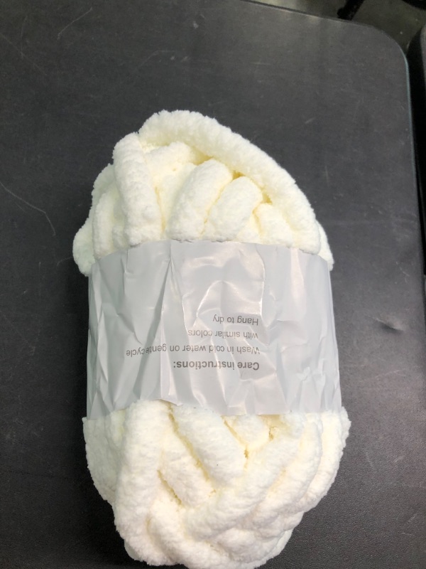 Photo 1 of 50g/Pcs 3.5mm Polyester Chenille Ice Yarn for DIY Knitting Crochet Scarf Sweater (Color : 2)