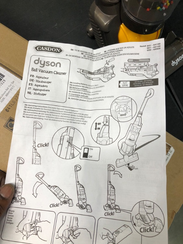 Photo 6 of Casdon Miniature Dyson Ball Replica for Children Aged 3+, Grey/Yellow