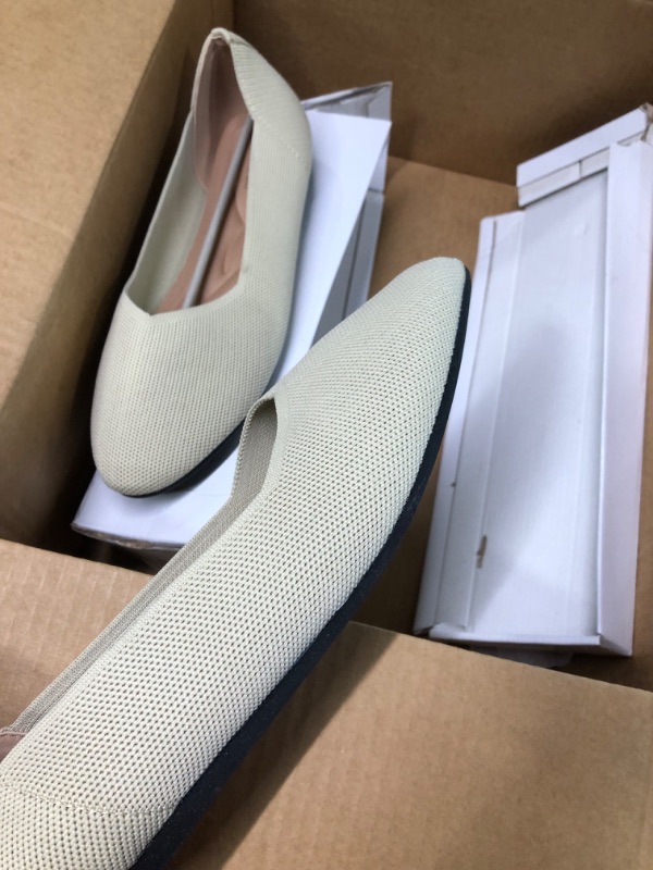 Photo 5 of Semwiss Round Toe Flats for Women Dressy Comfortable, Knit Ballet Flat Shoes Casual Shoes Walking Flats Office Shoes.