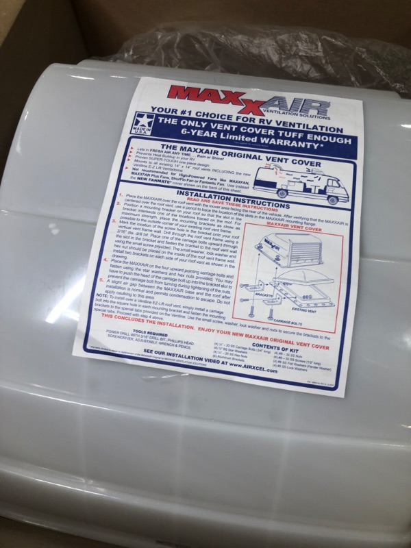 Photo 1 of MAXXAIR 00-933066 Original Vent Cover-White