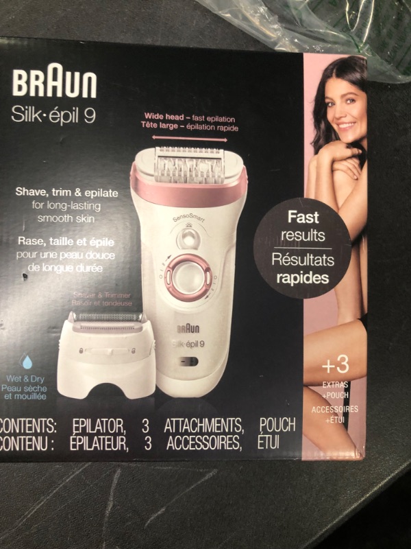 Photo 4 of Braun Epilator Silk-épil 9 9-720, Hair Removal for Women, Wet & Dry, Womens Shaver & Trimmer, Cordless, Rechargeable Silk-epil 9-720