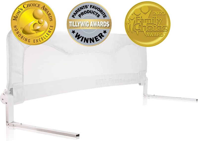 Photo 1 of Bed Rail for Toddlers & Infants – Kids Bed Safety Guard rail –Toddler Bed Rails for Twin, Full Size, Queen &King Mattress – baby bed rail For children – Extra Long Crib rail Guard -White