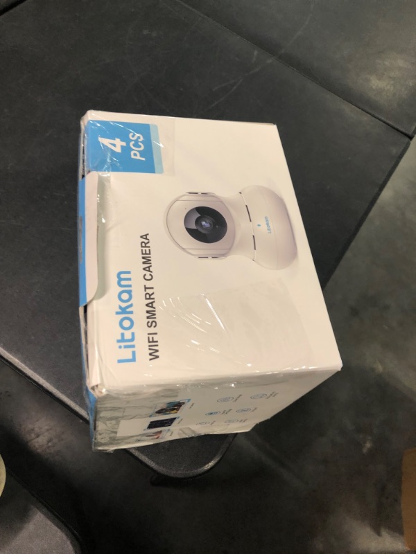 Photo 1 of litokam Indoor Security Camera with 360° Motion Tracking, Baby Monitor Camera with Night Version, 1080P Home Security Cameras Wireless for Dog, Pet Camera with App, Two Way Audio, WiFi Camera 2 Pack
