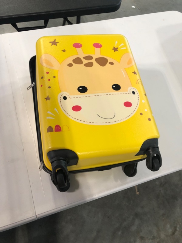 Photo 4 of Kids Luggage With Wheels For Girls - 18” Giraffe Kids Suitcase With 14” Backpack - Kids Suitcases For Girls - Hard-Sided Rolling Kids Suitcase -...