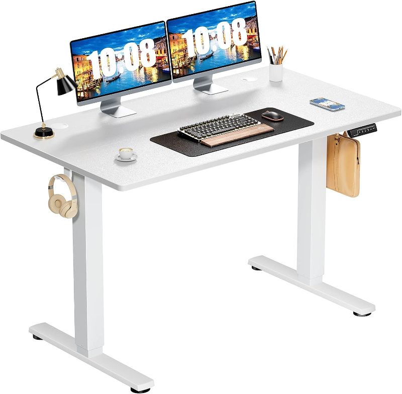 Photo 1 of Electric Standing Desk - Height Adjustable Desk, 48 x 24 Inches Ergonomic Stand up Desk with Memory Preset, Sit Stand Computer Home Office Desk Standing...