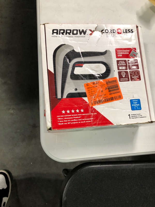 Photo 2 of Arrow Fastener Cordless 16 Ga. 3/8 in. Staple Gun Gray