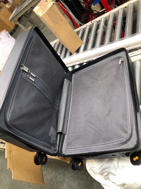 Photo 1 of LEVEL8 Luminous Textured Carry On Luggage