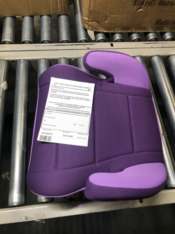 Photo 2 of Cosco Topside Child Safe Belt Positioned Backless Booster Car Seat, Purple Grape