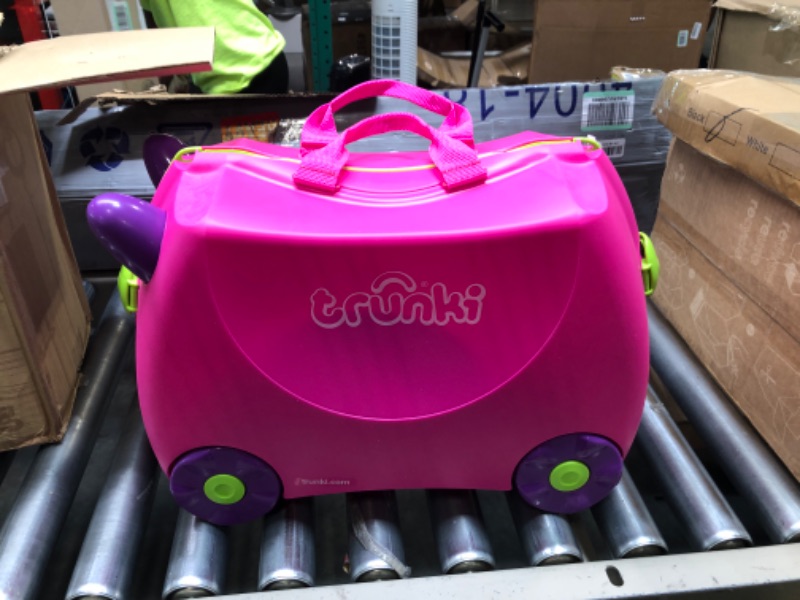 Photo 1 of Trunki Ride-On Kids Suitcase | Tow-Along Toddler Luggage | Carry-On Cute Bag with Wheels | Airplane Travel Essentials: Trixie Girl Pink