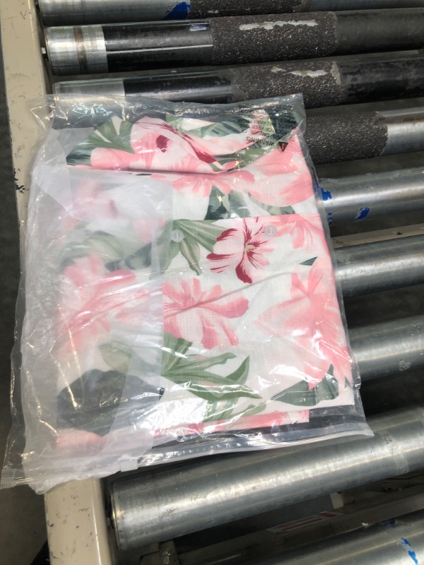 Photo 1 of Women Hawaii Shirts Soft Cool Floral Tropic Print V Neck Summer Tops Short Sleeve Button Up Tops T-Shirt