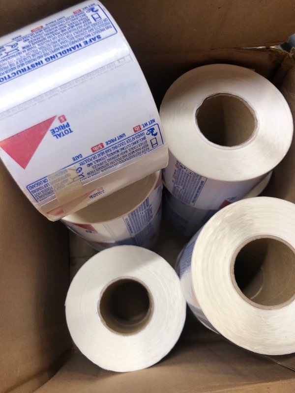 Photo 2 of Detecto Case of Blank Thermal Label For DL1060, 12 Rolls/each Roll 750 Labels