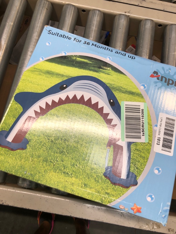 Photo 1 of Anpro Giant Shark Sprinkler Kids Inflatable Water Toy Summer Outdoor Play Sprinkler