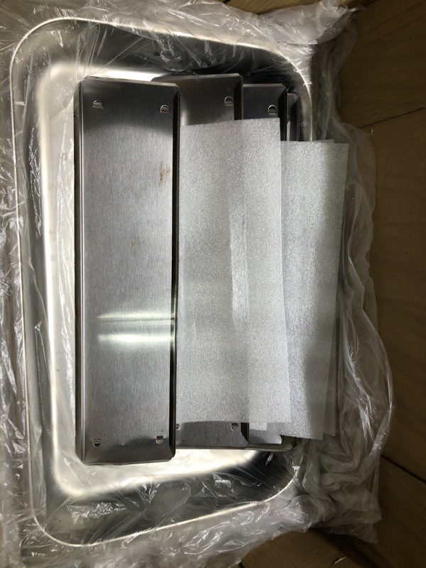 Photo 1 of ALPHA LIVING 70014-GRAY 4 Pack 8QT Chafing Dish High Grade Stainless Steel Chafer Complete Set, 8 QT, Alpine Gray Handle