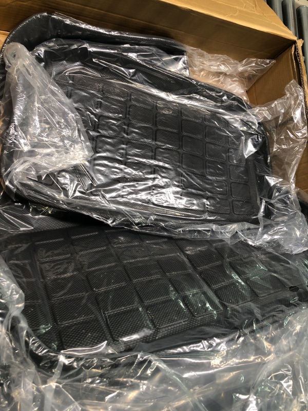 Photo 1 of SUPER LINER All Weather Floor Mats for Tesla Model Y 5-Seat 2021 2022 2023 Custom Fit TPE Car Floor Mats Cargo Liner Rear Cargo Tray Trunk Interior Accessories (Does NOT fit 7-Seat)