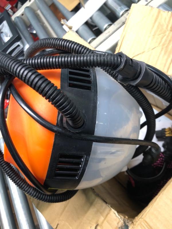 Photo 1 of AUXCO Steam Cleaner 2500W High Pressure Handheld Steamer for Cleaning Portable Steam Cleaner for Home Use High-Temperature Steamer Cleaner for Car Detailing, Kitchen, Bathroom, Grout and Tile Orange