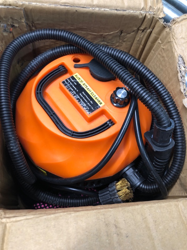 Photo 2 of AUXCO Steam Cleaner 2500W High Pressure Handheld Steamer for Cleaning Portable Steam Cleaner for Home Use High-Temperature Steamer Cleaner for Car Detailing, Kitchen, Bathroom, Grout and Tile Orange