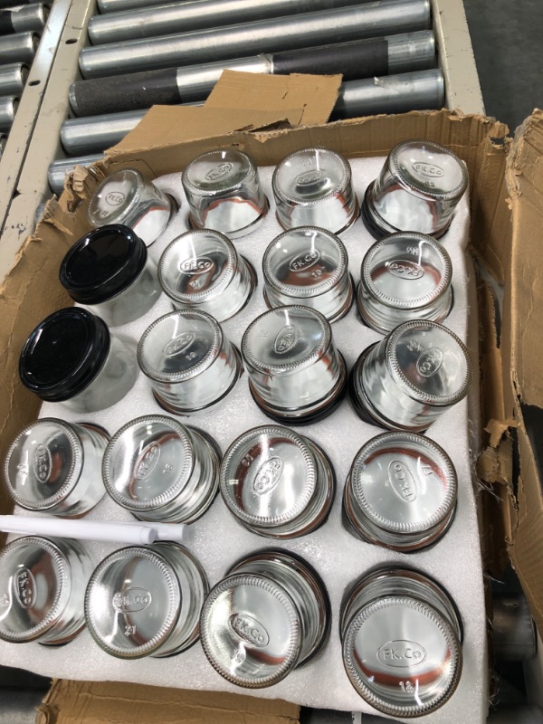 Photo 1 of 4oz Glass Jars With Lids,Small Mason Jars Wide Mouth,Mini Canning Jars With Black Lids For Honey,Jam,Jelly,Baby Foods,Wedding Favor,Shower Favors,Spice Jars For Kitchen & Home,Set of 40 ……