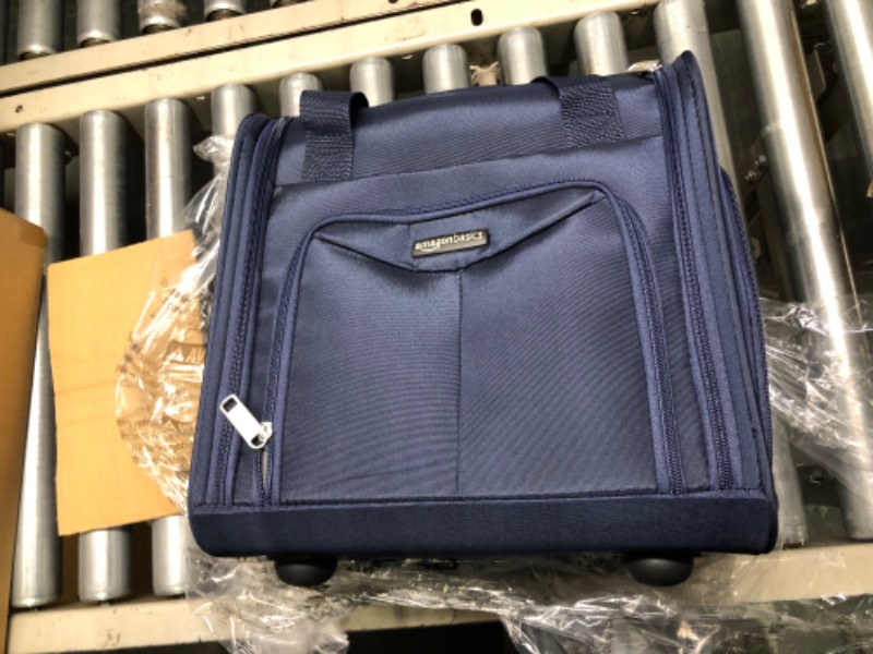 Photo 4 of Amazon Basics Underseat Carry-On Rolling Travel Luggage Bag, 14 Inches, Navy Blue Navy Blue Luggage Bag