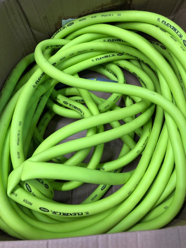 Photo 2 of Flexzilla HFZG5100YW Garden Lead-in Hose 5/8 in. x 100 ft, Heavy Duty, Lightweight, Drinking Water Safe, Green 5/8" x 100' (feet) Hose