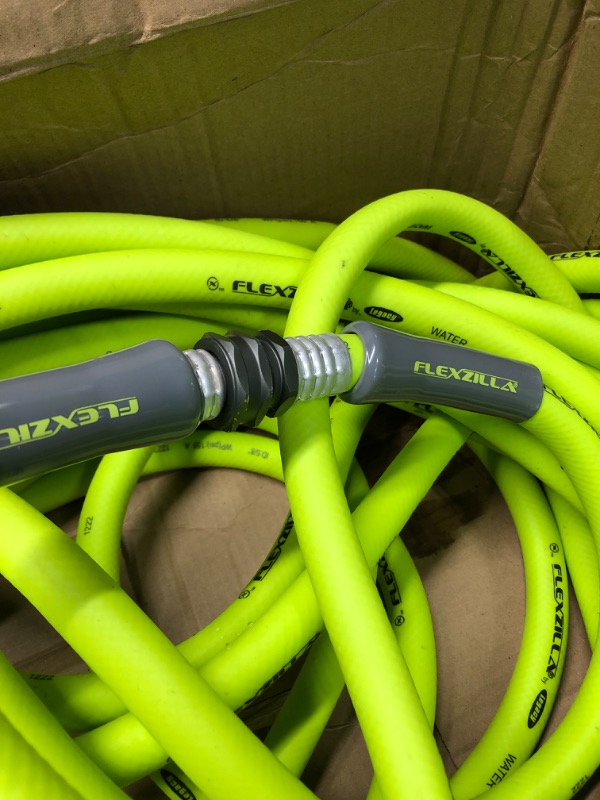 Photo 3 of Flexzilla HFZG5100YW Garden Lead-in Hose 5/8 in. x 100 ft, Heavy Duty, Lightweight, Drinking Water Safe, Green 5/8" x 100' (feet) Hose