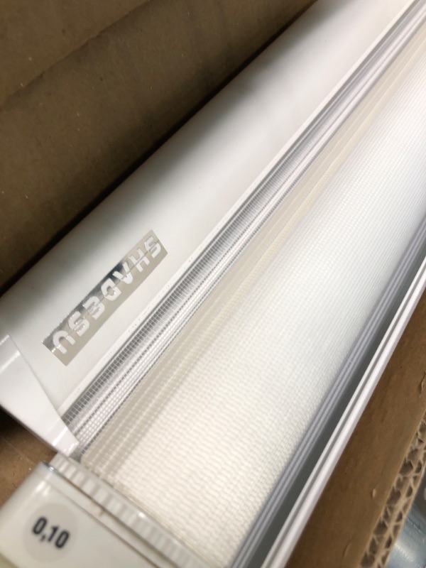 Photo 3 of SHADESU Cordless%100 Blackout Window Roller Blinds and Window Shades for Room Darkening UV Protected Thermal Insulated Fabric,  White Blackout