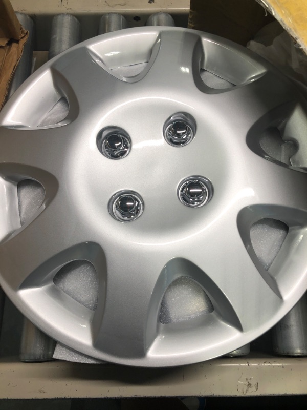 Photo 4 of BDK KT-895- AMZKING Hubcaps Wheel,14" Silver Replica Cover, OEM Factory Replacement (4 Pieces)