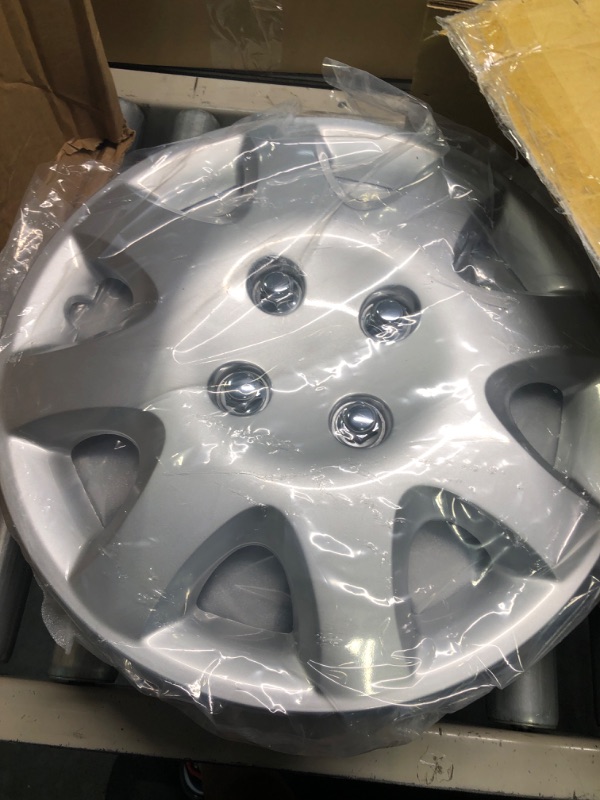 Photo 3 of BDK KT-895- AMZKING Hubcaps Wheel,14" Silver Replica Cover, OEM Factory Replacement (4 Pieces)