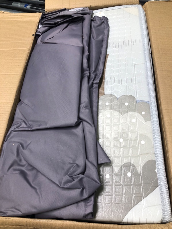 Photo 1 of Fodoss Baby Playpen with Mat, Small Baby Play Pen(47x47inch), Playpen for Babies and Toddlers, Baby Pen for Apartment, Play Yard for Baby, Baby Fence Play Area Playyard Activity Center (Dark Gray) 47×47inch Dark Grey with mat