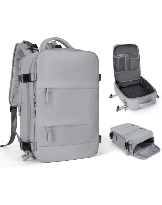 Photo 1 of DUNBRI Travel Backpack for Men Women, Carry On Backpack, Laptop Backpack Flight Approved, Nurse Bag Daypack for Weekender (Grey,small)