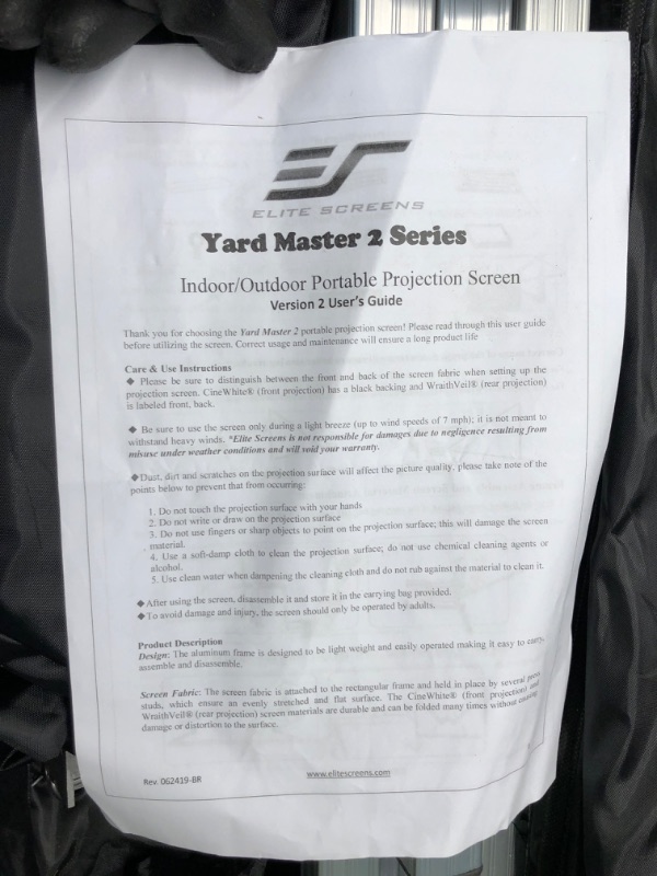 Photo 1 of Elite Screens Yard Master 2, 120-inch Outdoor Indoor Projector Screen 16:9, Fast Easy Snap On Set-up Freestanding Portable Movie Foldable Front Projection | US Based Company 2-YEAR WARRANTY, OMS120H2 120-inch 16:9 Aspect Ratio Front Projection