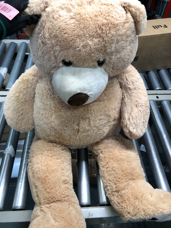 Photo 1 of Poutmac Giant Teddy Bear Giant Stuffed Animals Teddy Bear for Girlfriend Plush Toy Brown Tan 39 Inches for Girls Boys Christmas Valentine's Day Birthday Wedding Light Brown 39 Inches.