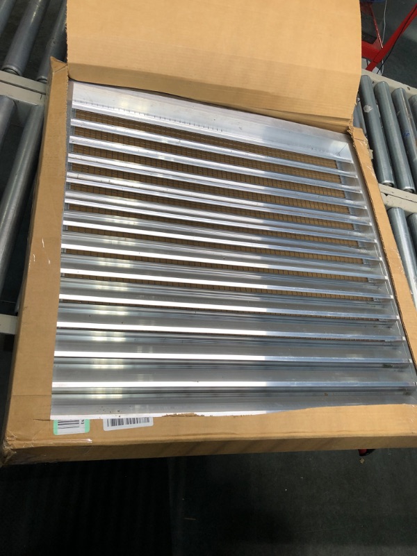 Photo 2 of 30"w X 30"h Aluminum Exterior Vent for Walls & Crawlspace - Waterproof & Rain Block - with Screen Mesh - HVAC Weather Grille [Outer Dimensions: 31.5"w X 31.5"h] 30 x 30 Anodized Aluminum