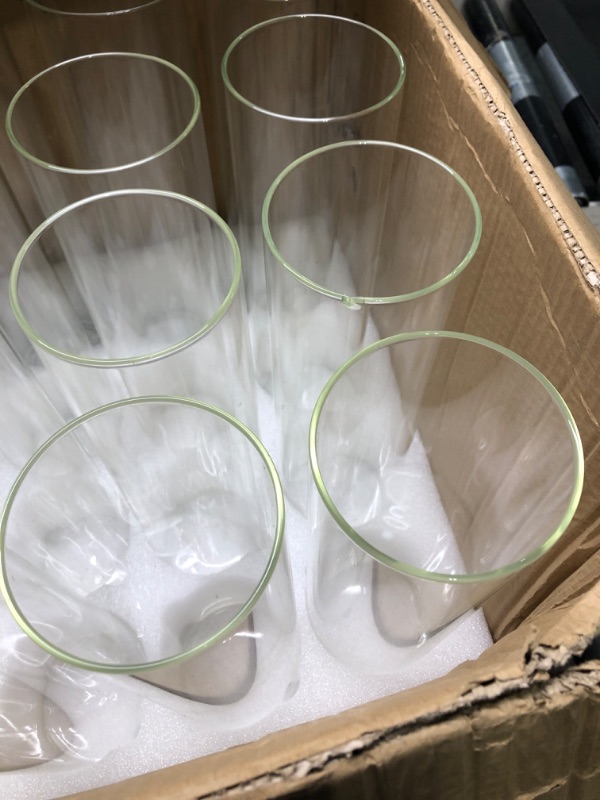 Photo 5 of 24 Pack Glass Cylinder Vases Clear Flower Vase Floating Candle Holders Centerpiece Vases for Table Home Wedding Decorations Formal Dinners (14 x 4 Inch)