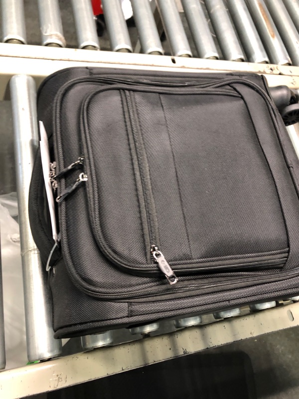 Photo 1 of Coolife Underseat Carry On Luggage Suitcase Softside Lightweight Rolling Travel Bag Spinner Suitcase Compact Upright 4 Dual Wheel Bag black underseat