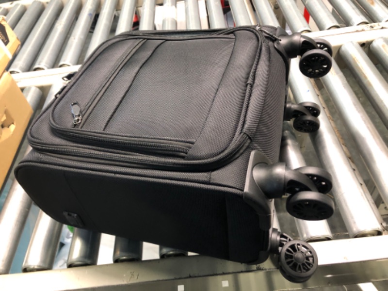 Photo 1 of Coolife Underseat Carry On Luggage Suitcase Softside Lightweight Rolling Travel Bag Spinner Suitcase Compact Upright 4 Dual Wheel Bag black underseat